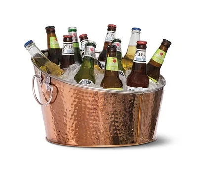 Shiny Polished Champagne Bottle Tub Manufacturer and Exporter Latest Design Handmade Copper Beet Tub Supplier in Bulk