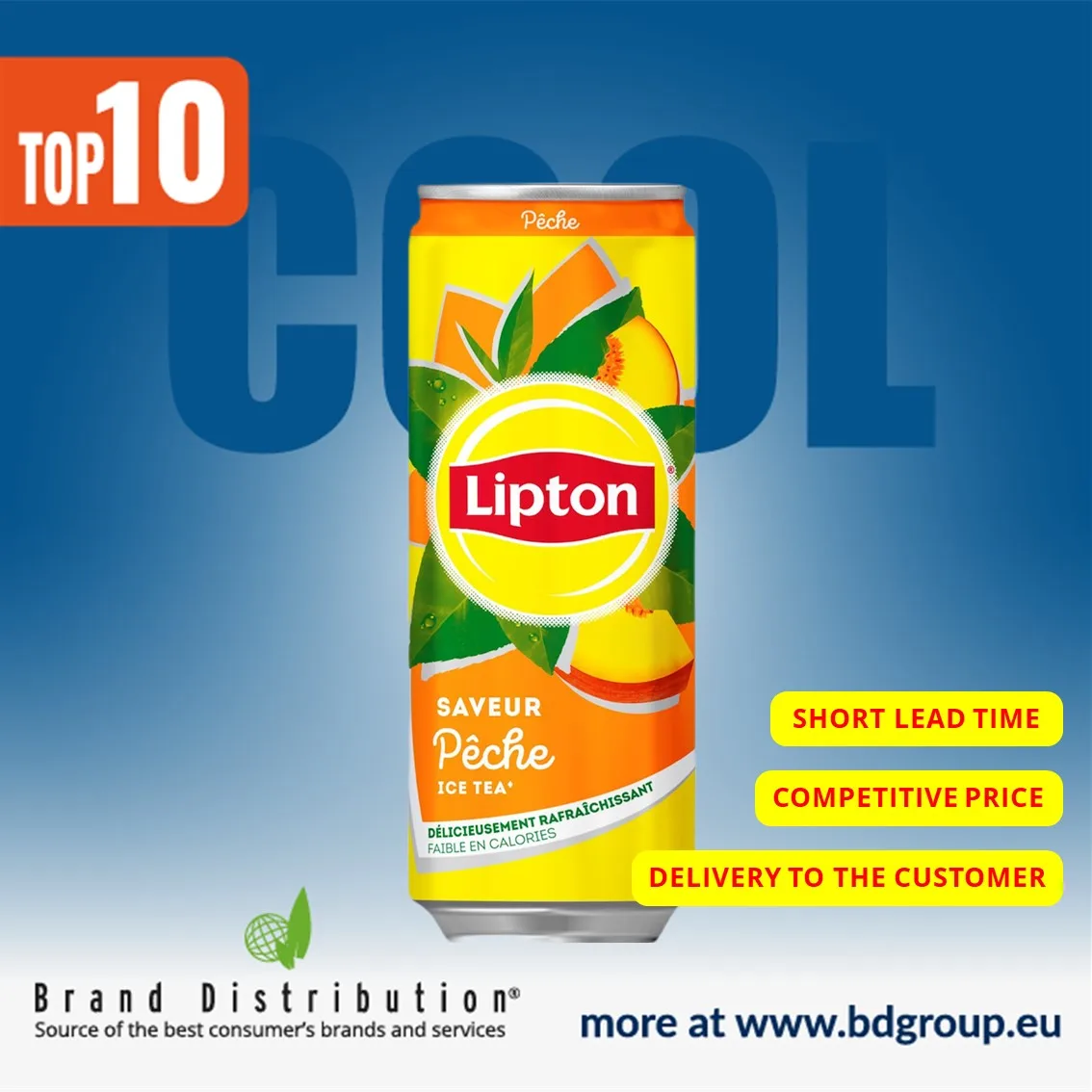  LIPTON персиковый ледяной чай 330 мл банка для