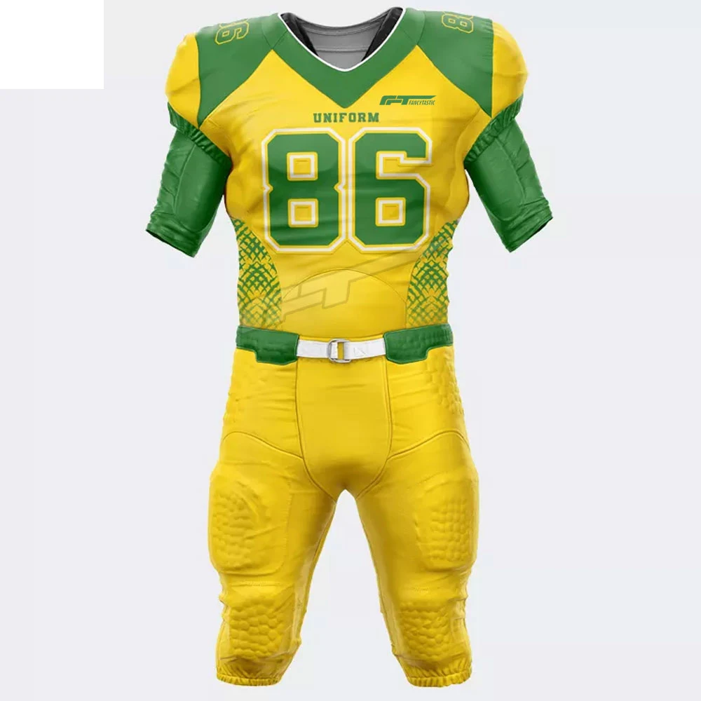 100 % Polyester Sublimation Custom Design American Football Uniform Wholesale American Football Uniform team member sports wear