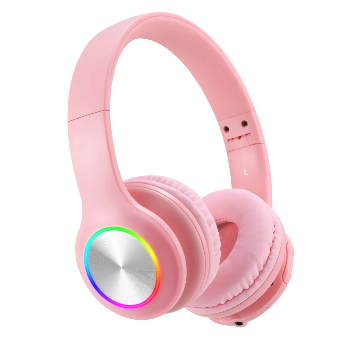 LB1 Earphone for kids and shipping microphone Cute Pink Cat Ears Headphones RGB Wireless Headset