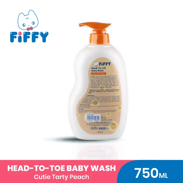 FIFFY Baby bubble wash с ароматом персика и гелем для душа с алоэ вера
