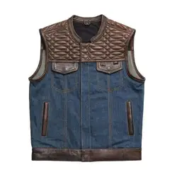 Handmade Women Biker Leather Vest  Genuine Leather Motorcycle Armor Vest Custom Made OEM Factory Wholesales