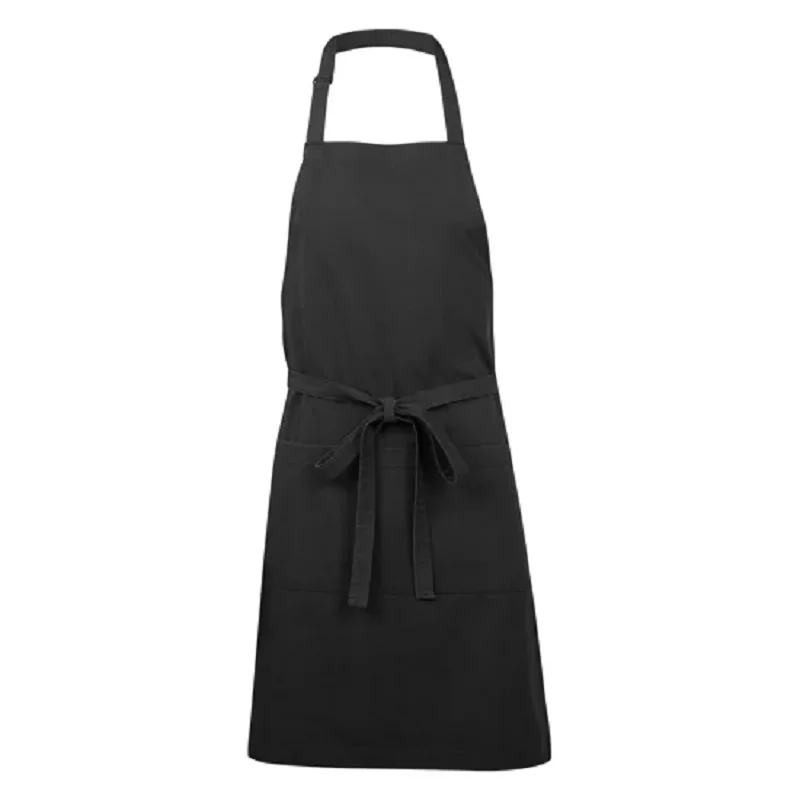 adjustable bib apron with long ties for women men