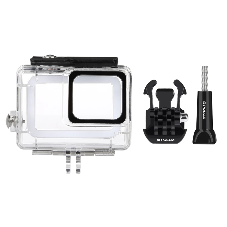 45m Underwater Waterproof Housing Diving Case for GoPro HERO7 Silver / HERO7 White, with Buckle Basic Mount Screw Transparent