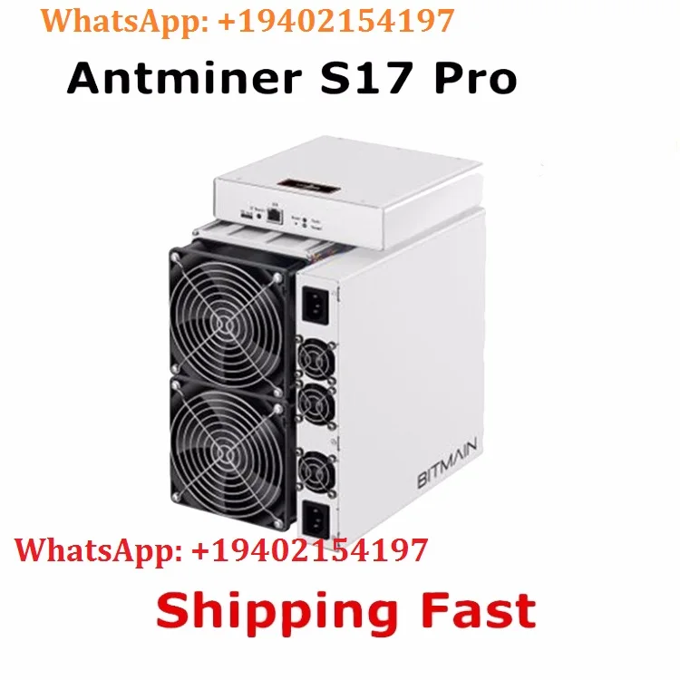 New Bitmain Antminer S17 Pro T17 53TH/s 56TH/s bitcoin Mining Asic Miner with PSU