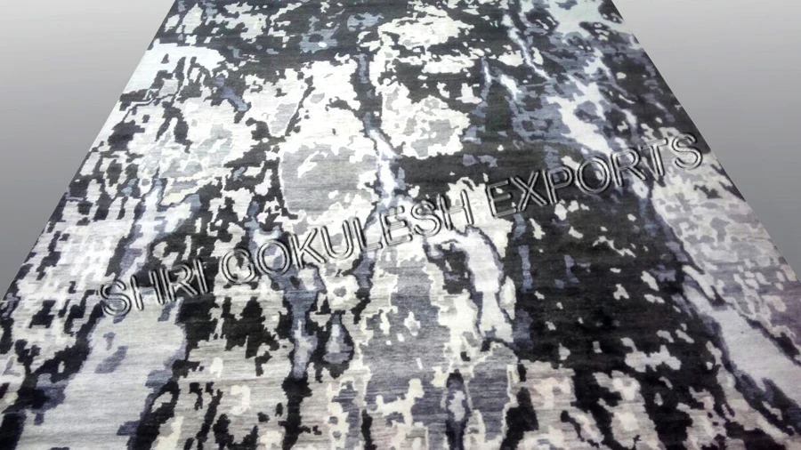 Hand Knotted Indo Nepali Customized Size Indian Traditional Decorative Carpets