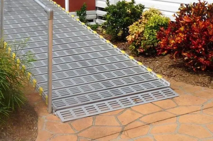 
Multipurpose Roll-A-Ramp Portable Aluminum Ramp 48 Inch Wide Sleek Look 