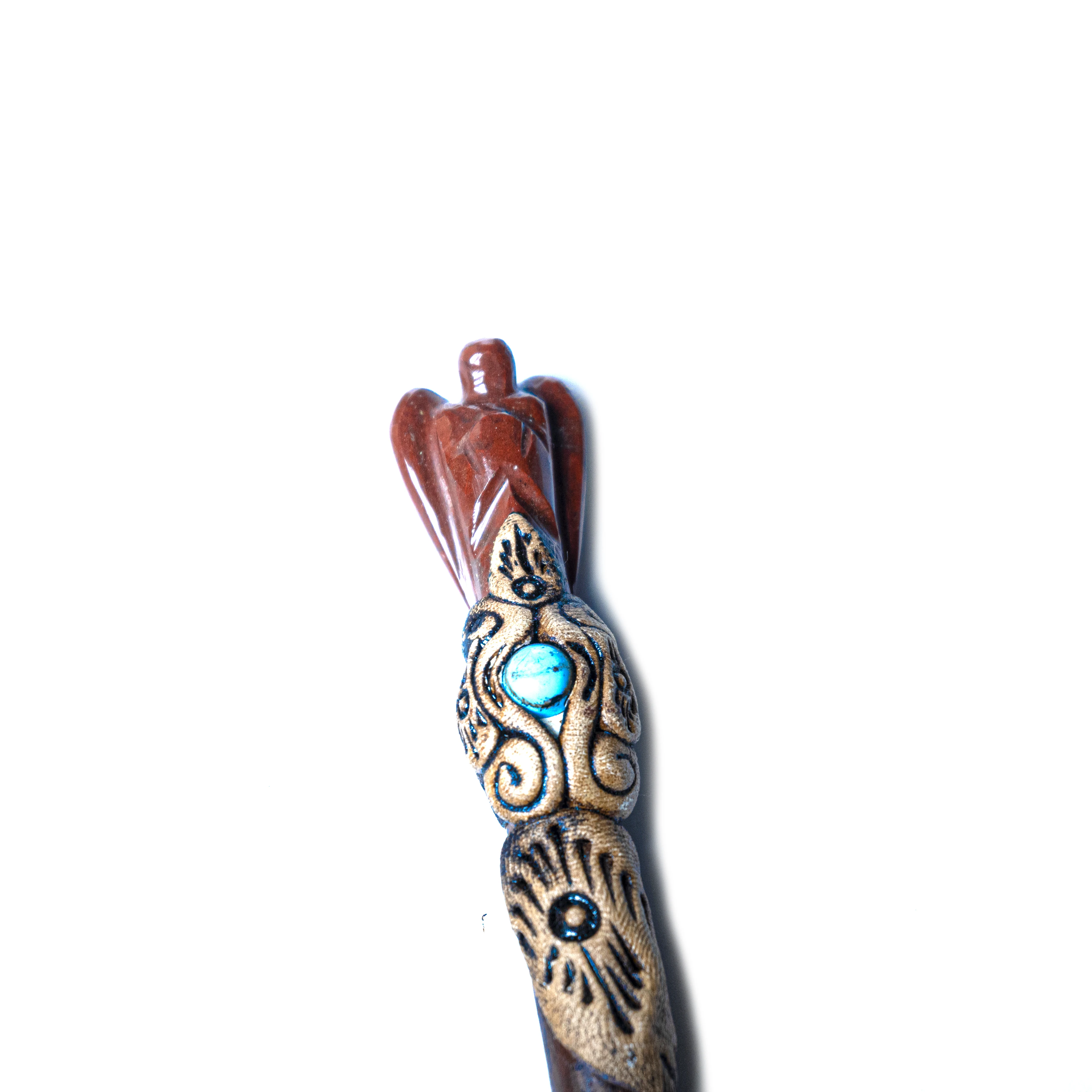 Golden Stone Crystal Pari Hair stick  Cut Out Oval Hair Cover With Acetate Sticks For Women Hair Accessories