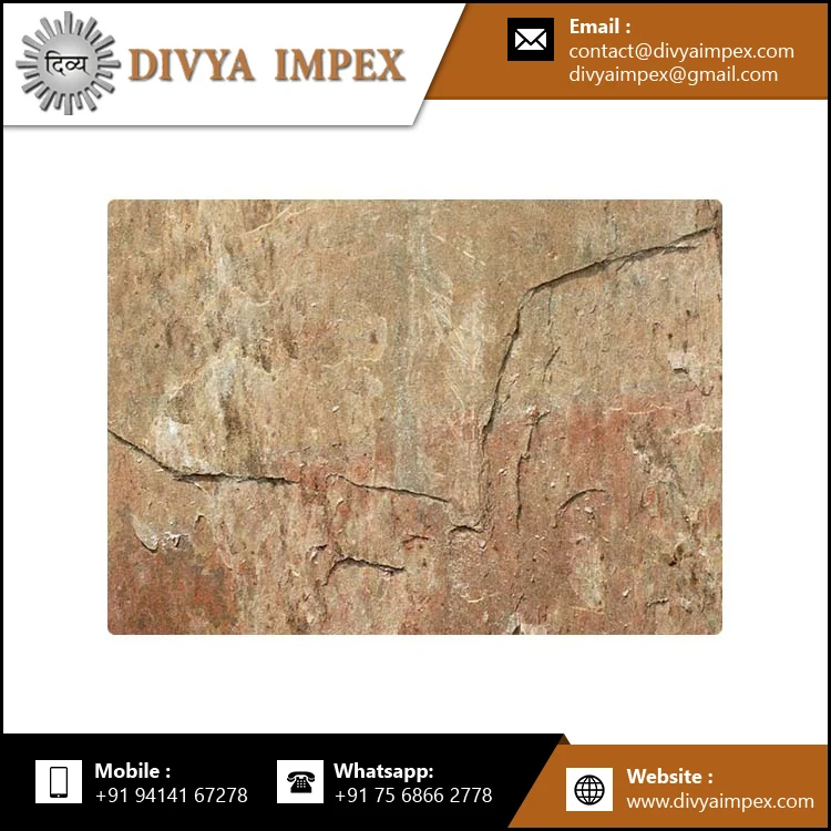 Top Selling Stone Veneer Slate Type Cheap Golden Multi Natural Slate Veneer Stone Bulk Price