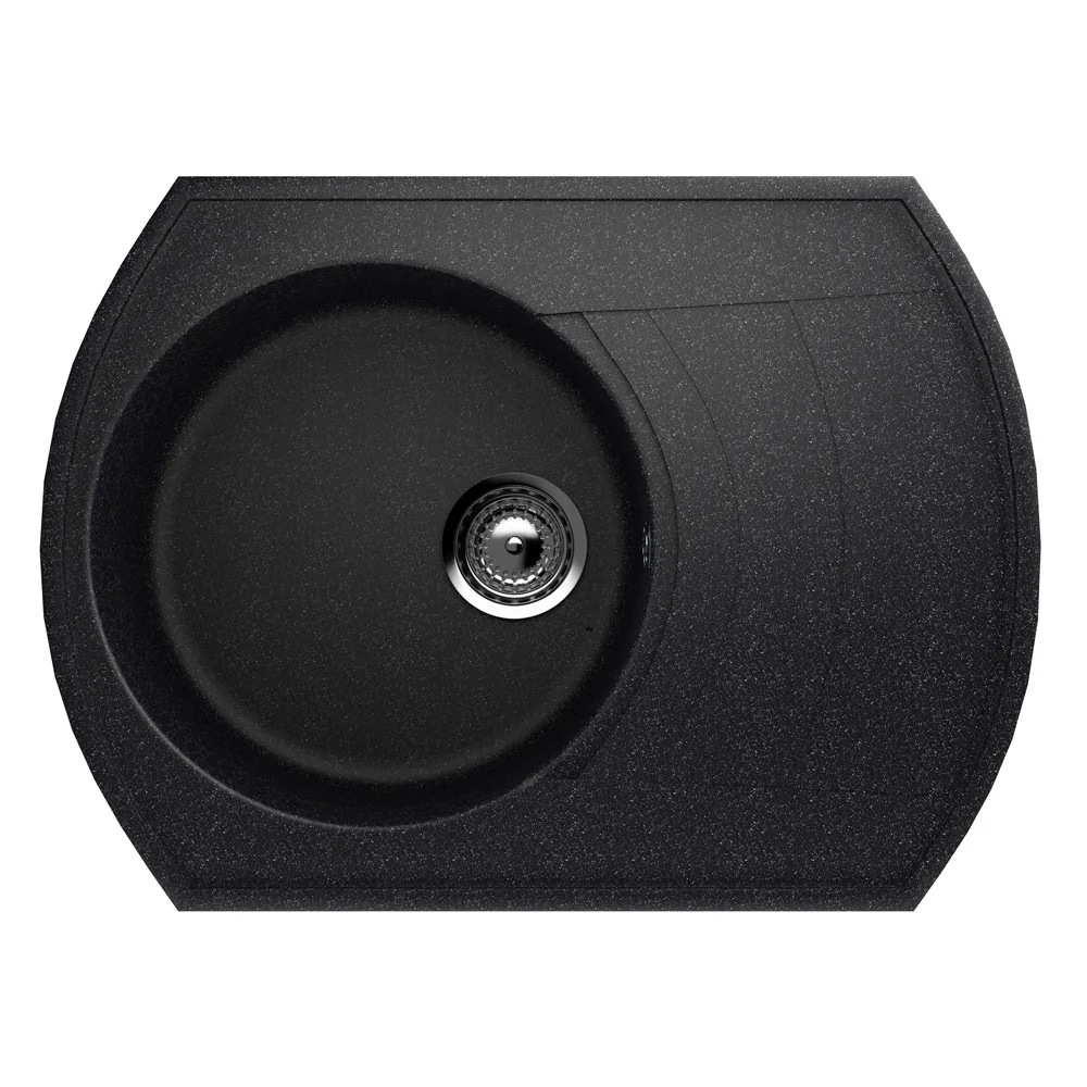 ULGRAN U-206 Reversible, Composite Artificial Durable Good Quality Granite Kitchen Sink Single Bowl Inset Sinks 450 Modern 15,1