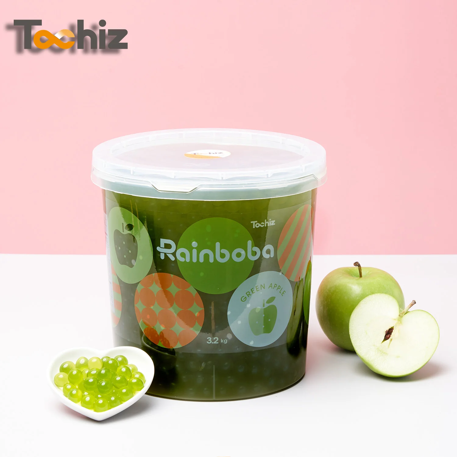 
 JB04 Тайвань сделано Geen аромат яблока драже Popping Boba жемчуг для Bubble Tea разрыва жемчуг  