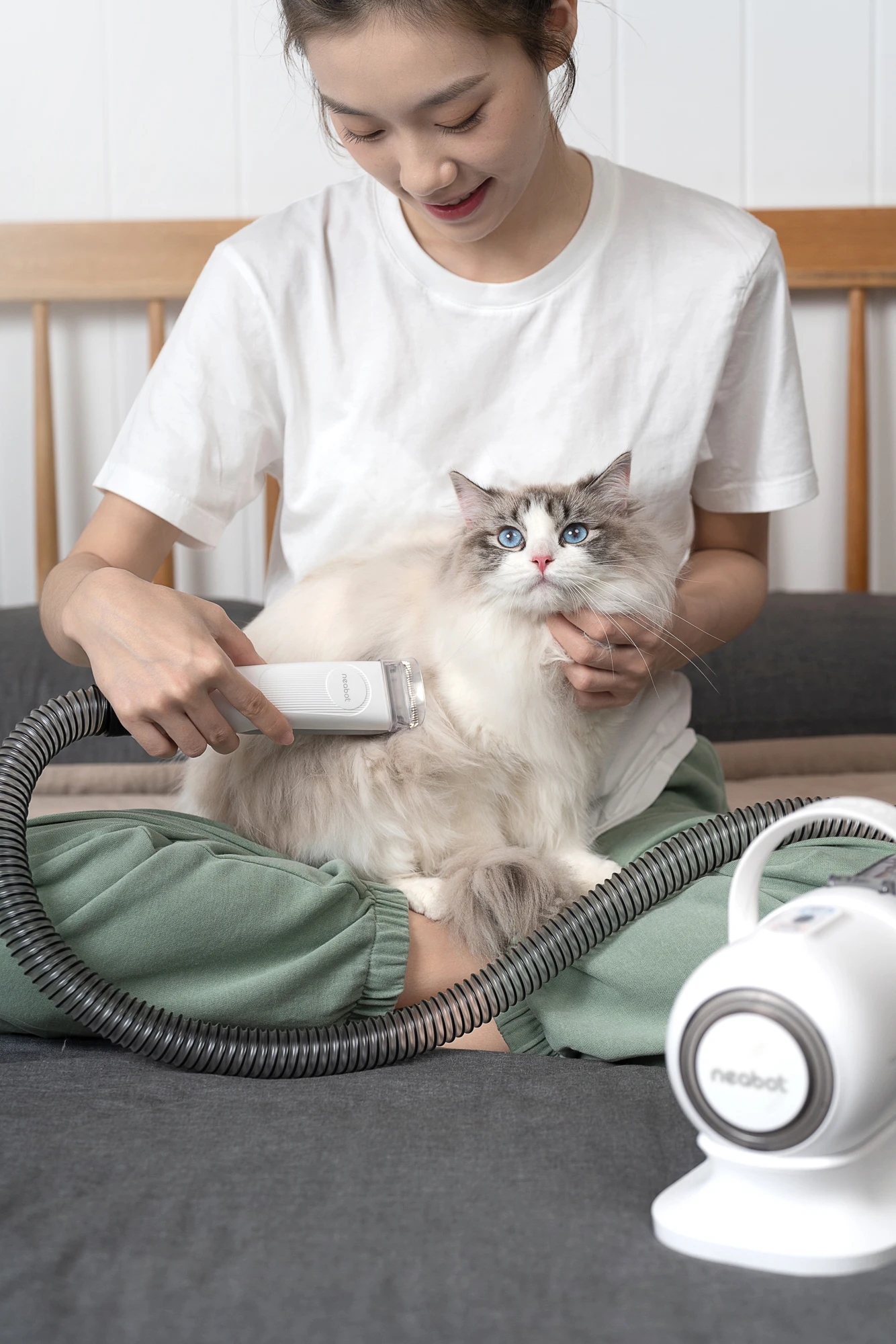 Best Selling easy-to-clean Pet Grooming Tool Pet Vacuum with slicker brush with Groom Kit Brush  5 in 1 for All Pet Hair