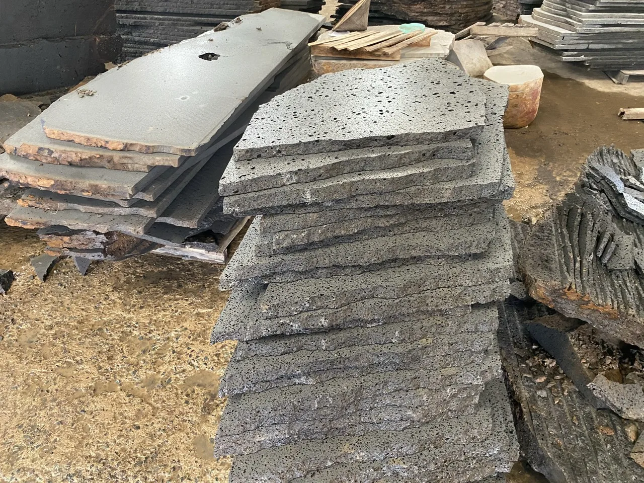 Hotel Villa Garden Park Courtyard Hole Surface Cut-to-size Form Factory Price High Quality Stone Basalt from Vietnam