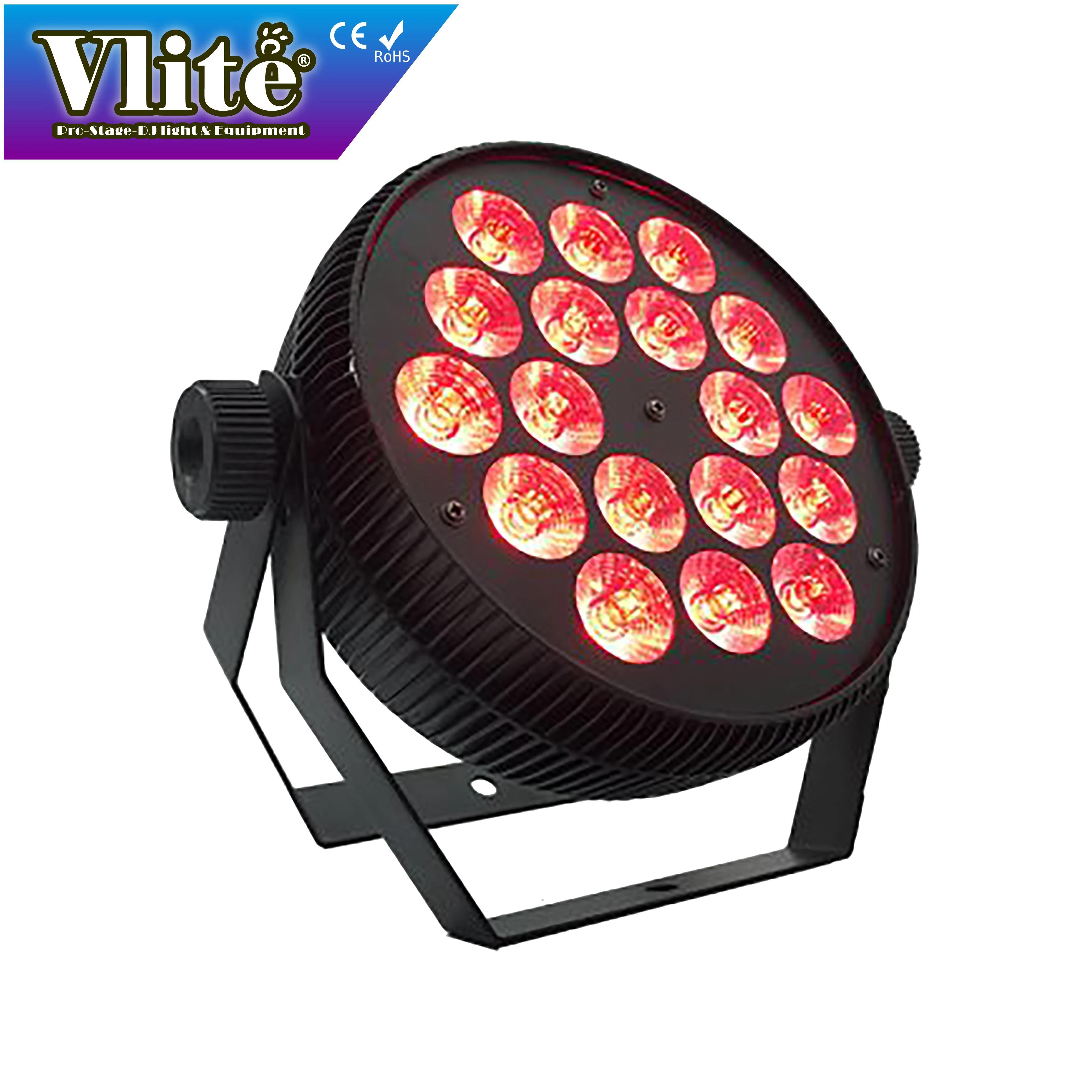 18 x 10W 4-in-1 LED PAR Spotlights DMX512 Control Mode PC Lamp Body Material RGBW