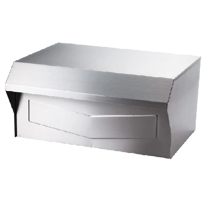 Silver Mailbox For Apartment Building Post Boxes Stainless Steel Made Durable Waterproof Rust Free Long Lasting Use High Quality