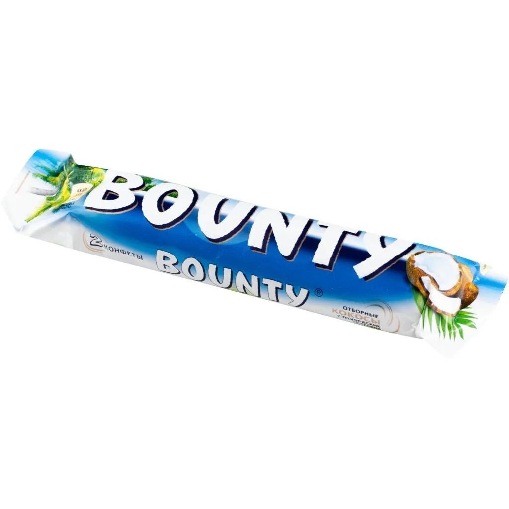 BOUNTY 57G*24 PIECES*12BOX COCONUT FILLED CHOCOLATE CANDY BAR STOCK READY FOR EXPORT FROM TURKEY