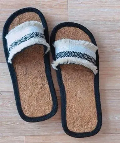 Тапочки с кокосовым узором для мужчин и женщин экологически чистые тапочки сандалии