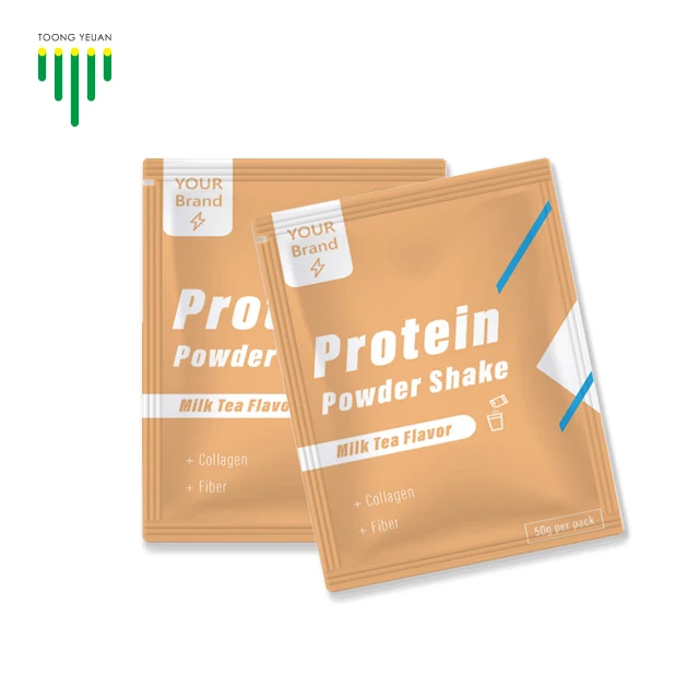 
Milk Tea flavor Protein powder shake with whey protein concentrate for exercise and sport nutrition with collagen and fiber 