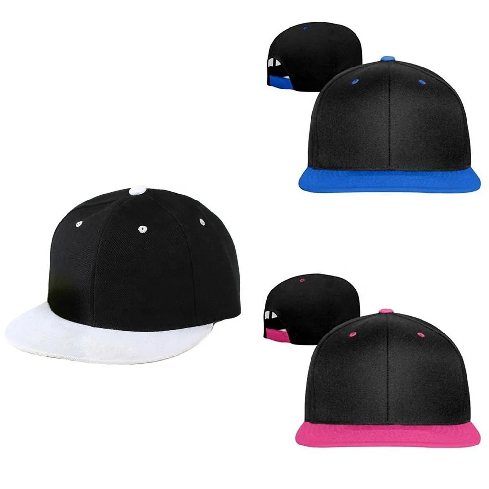 hip hop cap mens 6 panel two tone embroidery logo customize snapback hats ganymede international made in pakistan