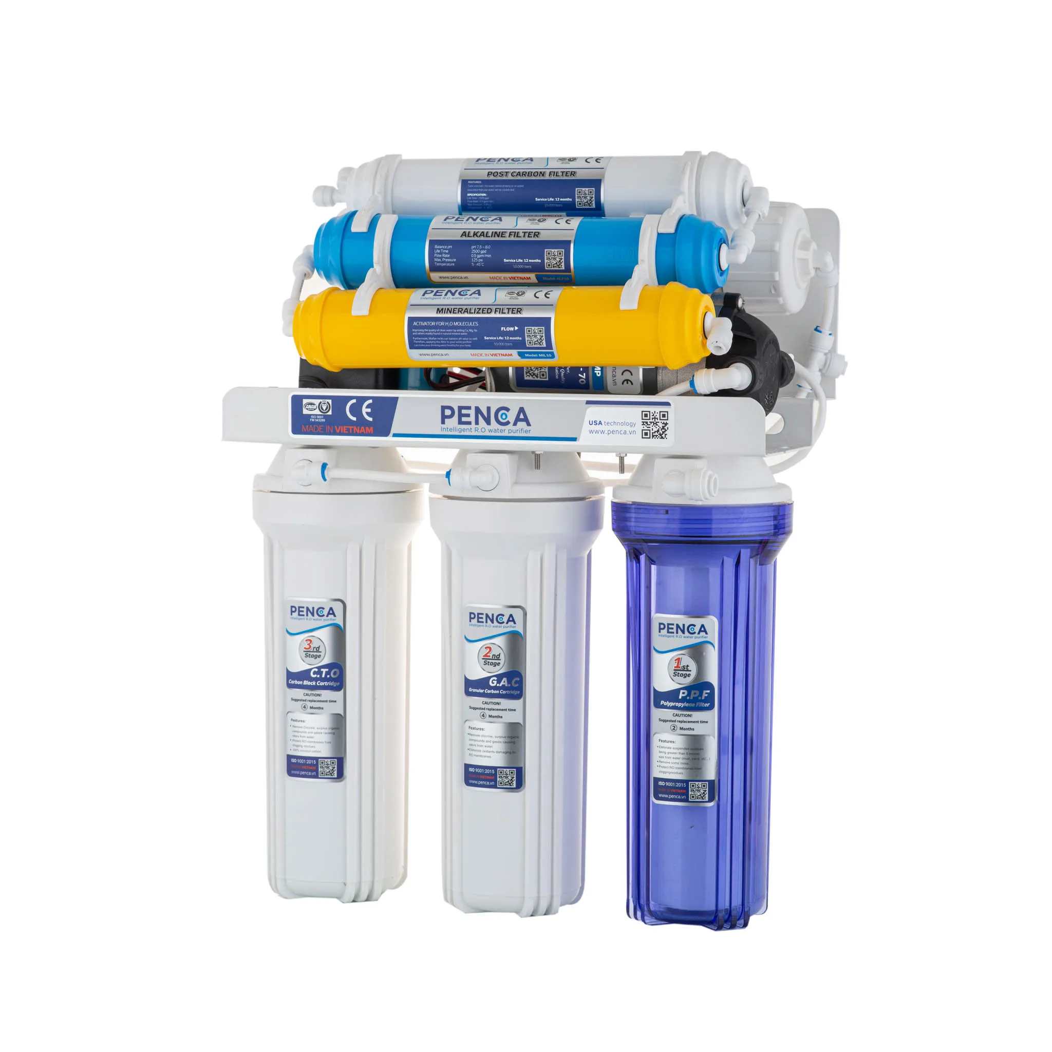 Индивидуальные 75GPD под раковиной для очистки воды 7-ми ступенчатый фильтр