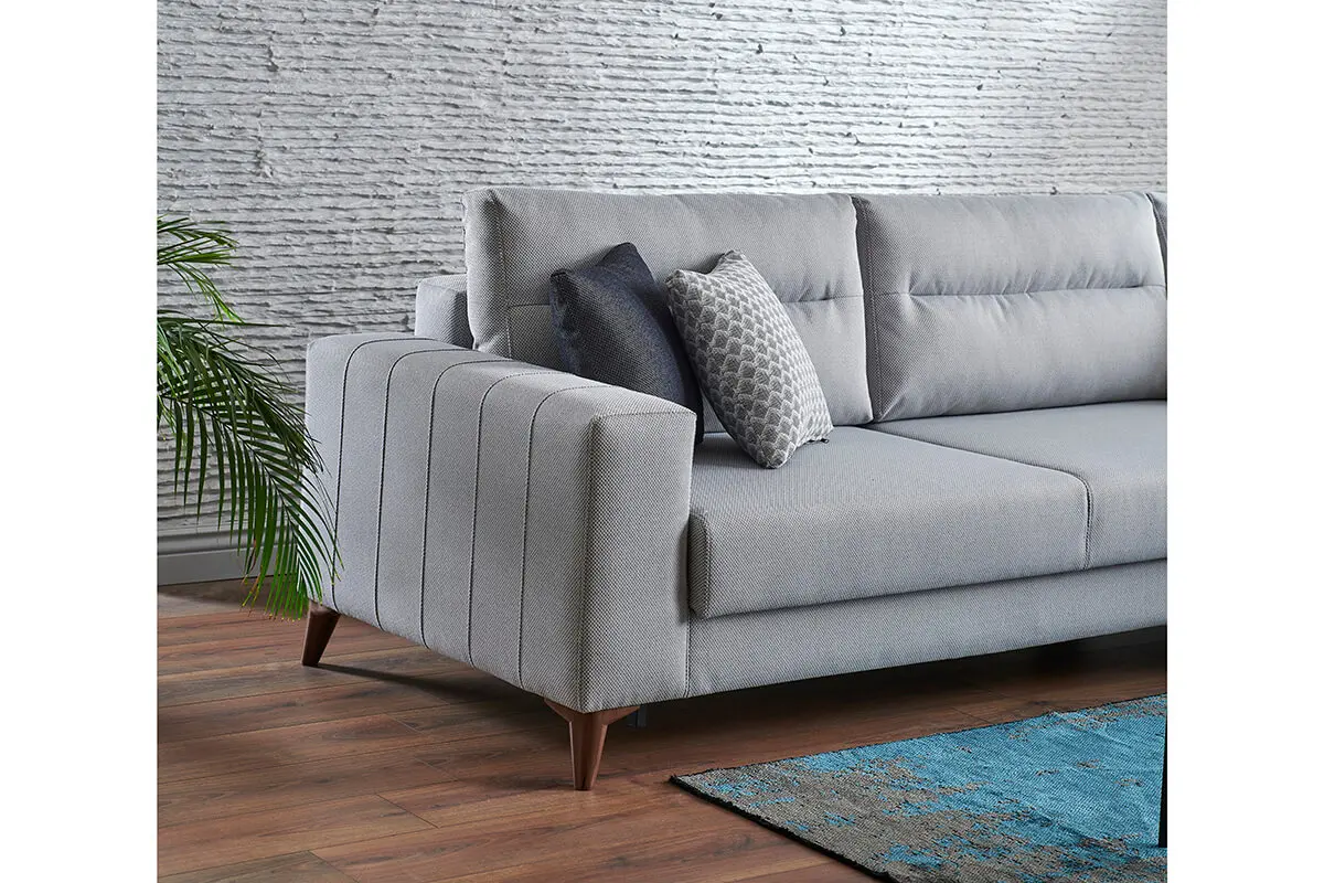 Corner Set  wooden Sofa Armchairs Living Furniture Velvet Seat Set Style Fabric Wholesale Couch Packing Room (ider Truva)