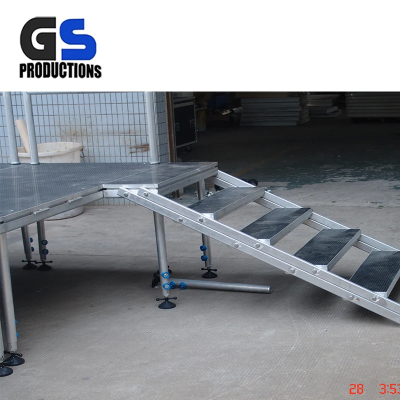 Durable 4 legs cheap portable stage platform event stage aluminum folding stage
