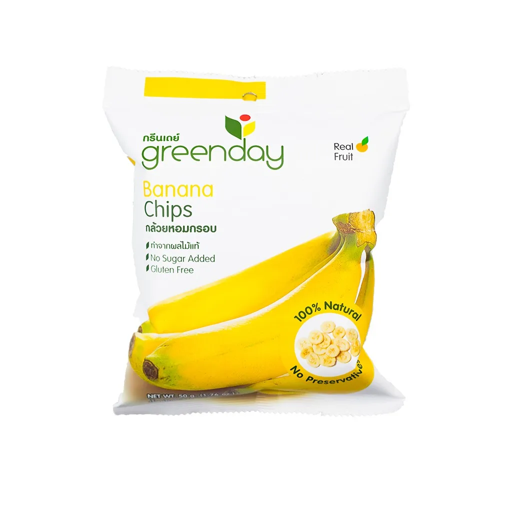 Vacuum-fried Banana, Banana Chips 100% Natural Low Fat Healthy Snack 50g From Thailand