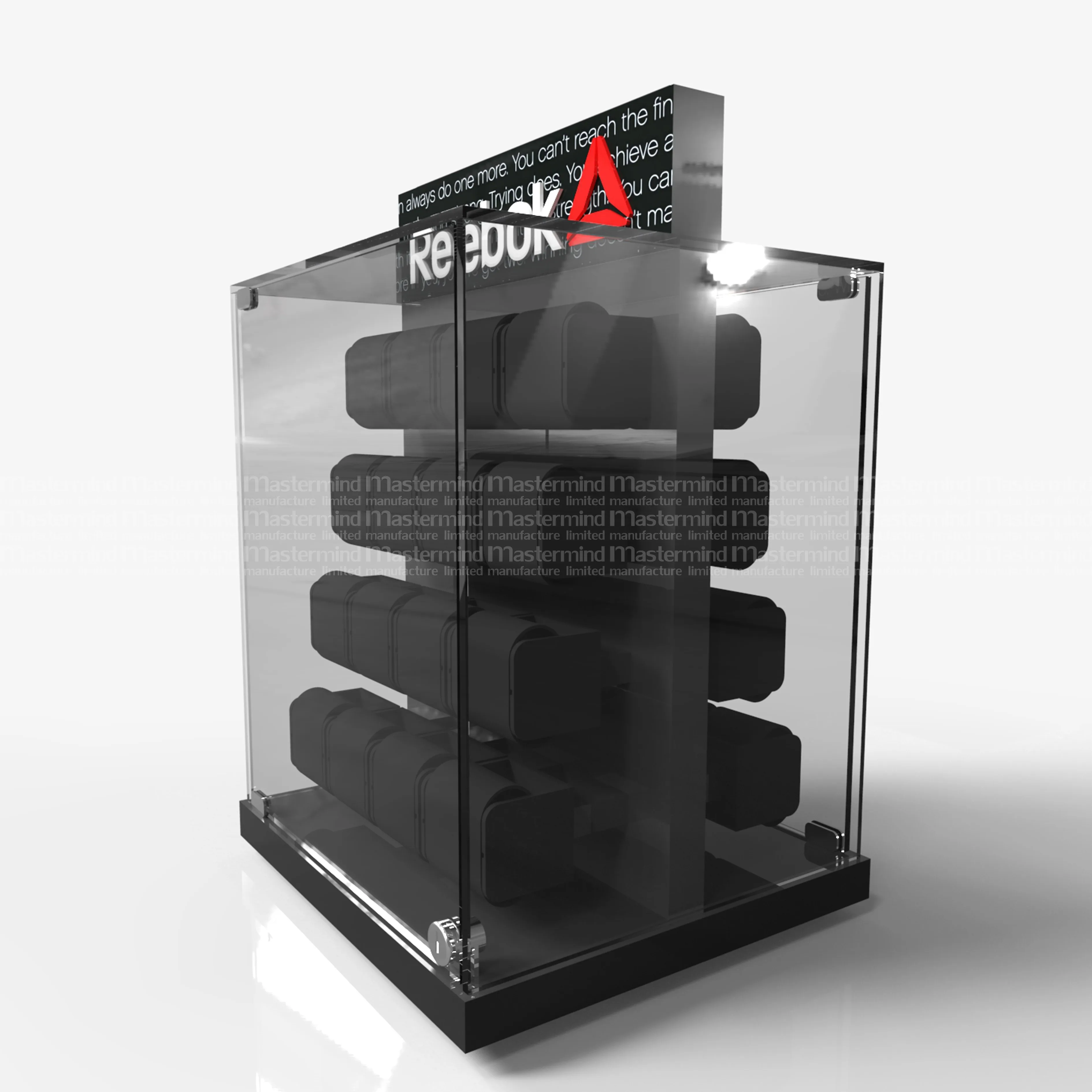 Customized Movable Cigarette Cigar Pen Pharmacy Plastic Display with Locks in Department Retail Store Shop