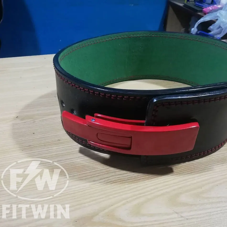 Fitness Leather Lever Belt Power Lifting Belt for Men & Women Lower Back Support for Weightlifting