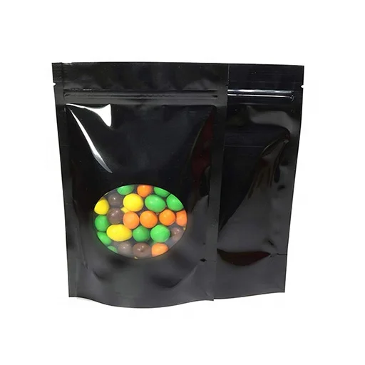 
Stand Up Mylar Bags Clear Plastic Window Pouch Food Storage Aluminum Foil Candy Bath Salt Packing Bag 