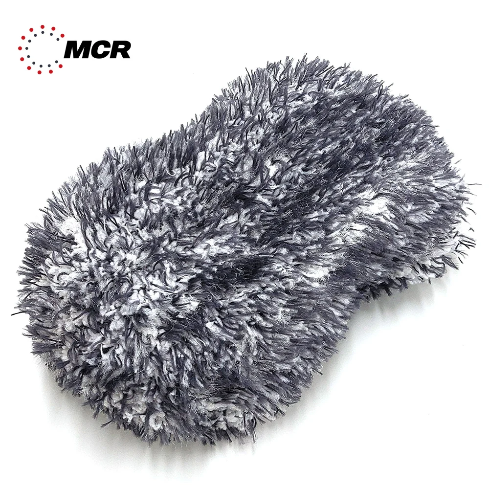 WASH PAD VISCOSE & MICROFIBER BUBBLE Made in Korea Car Care Detailing 16x23cm long pile high quality NEW DESIGN