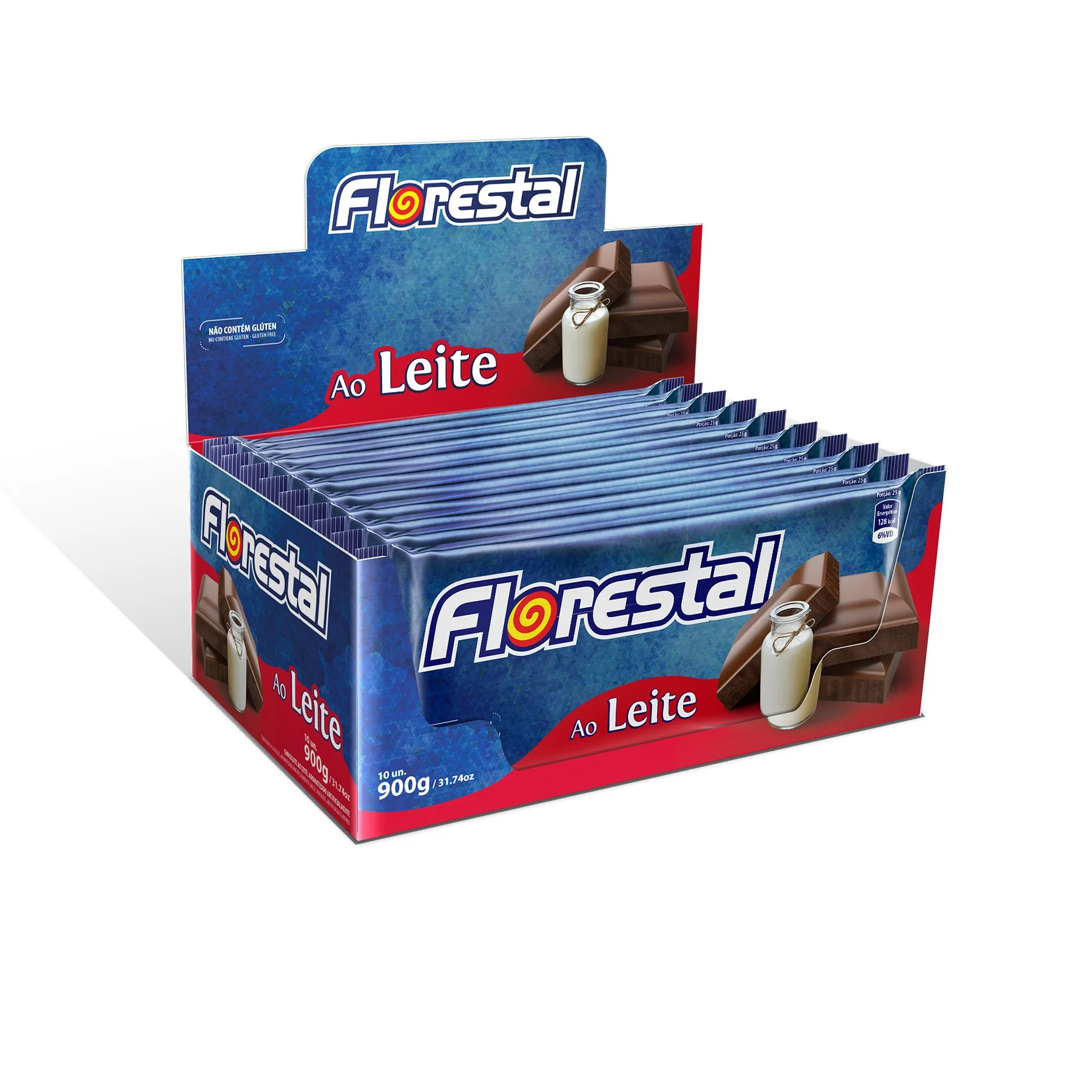 C1073 - Florestal Bar Chocolate 90g x 10UN x 4 Displays