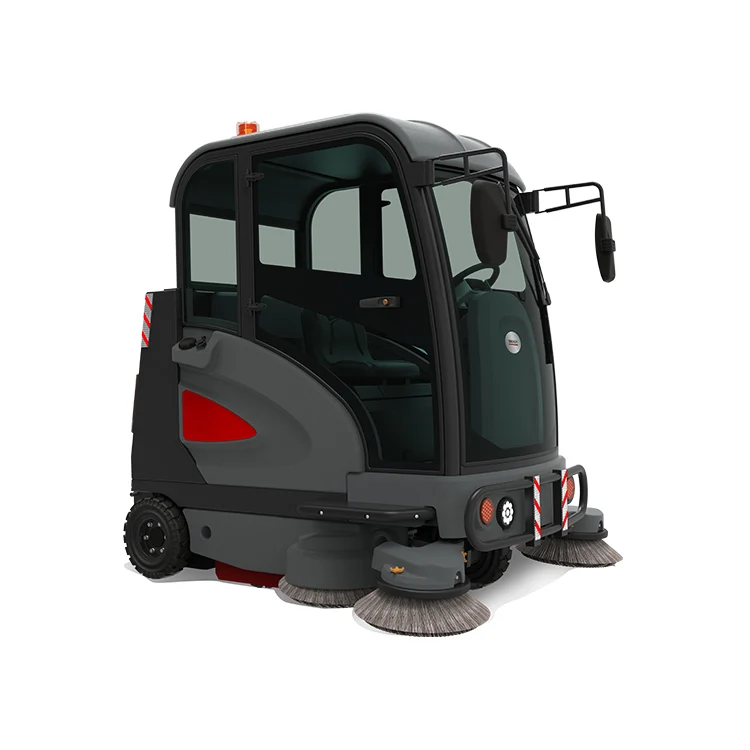 Electric floor sweeper , big size road sweeper with strong brush motor power and smart system .