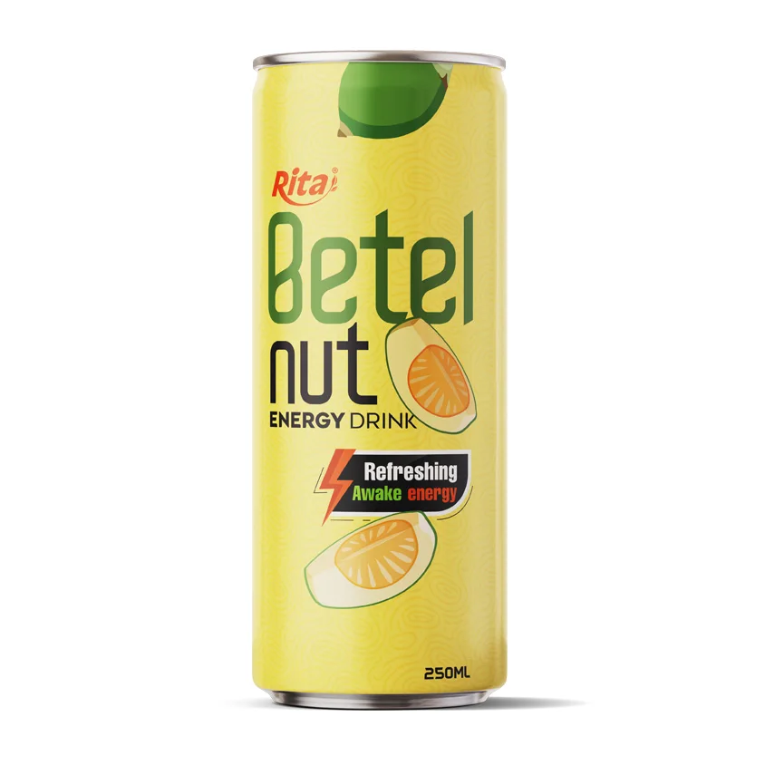 New product Private label OEM 250ml can Betel Nut Energy Drink High Quality Canned Energy Drink  Soft Drink
