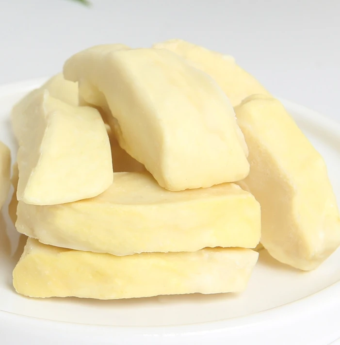 
100% natural bulk packing crispy freeze dried durian slice sharp Fozen Dried slice Dorian 
