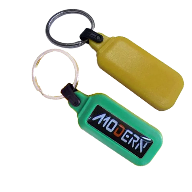 
Rectangular plastic Epoxy key holder key tag key fob 