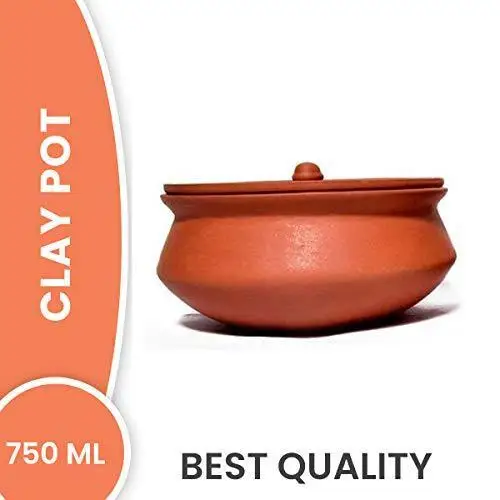 Clay Chicken Fish Curry Pot With Mud cover Non-veg Handi