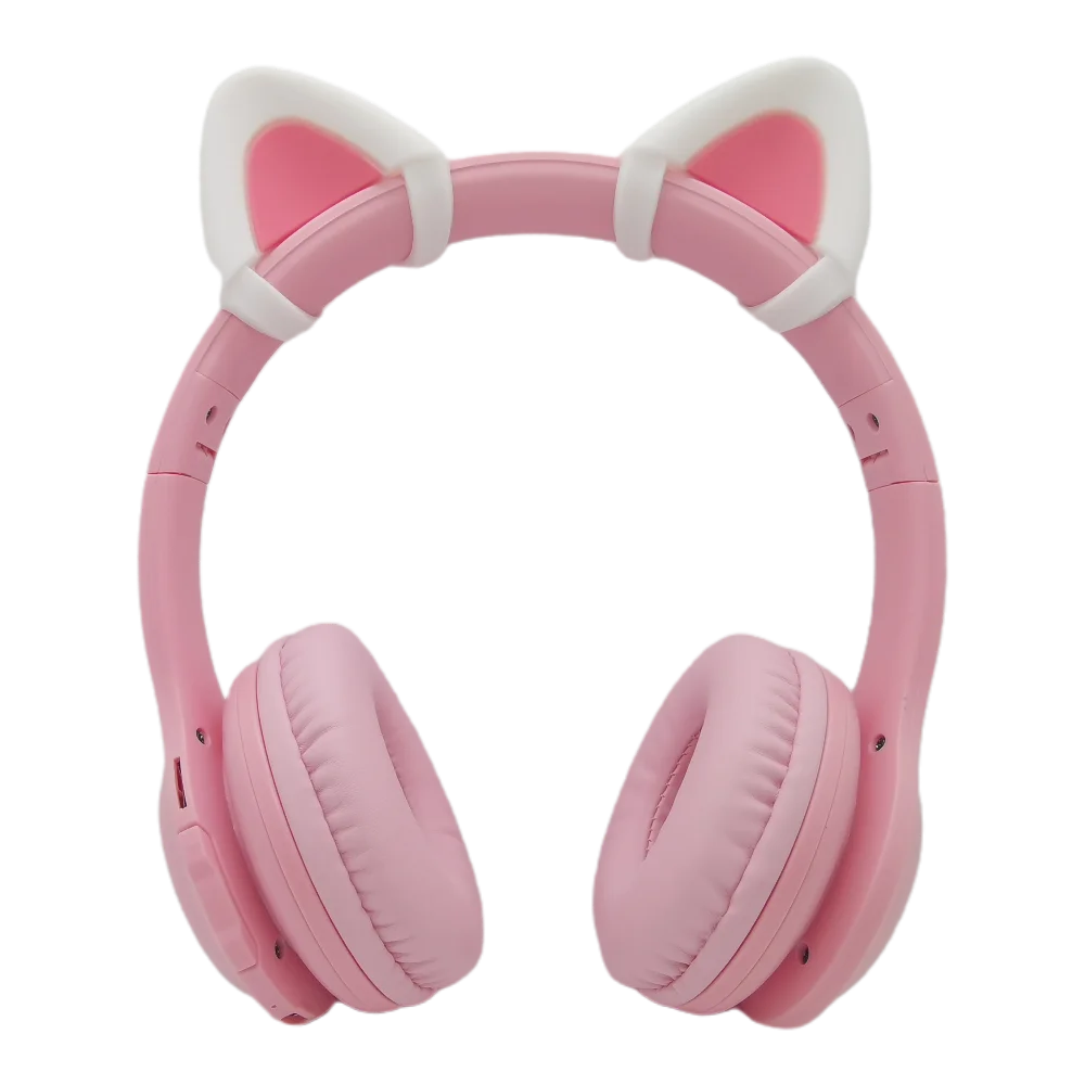 LB1 Earphone for kids and shipping microphone Cute Pink Cat Ears Headphones RGB Wireless Headset