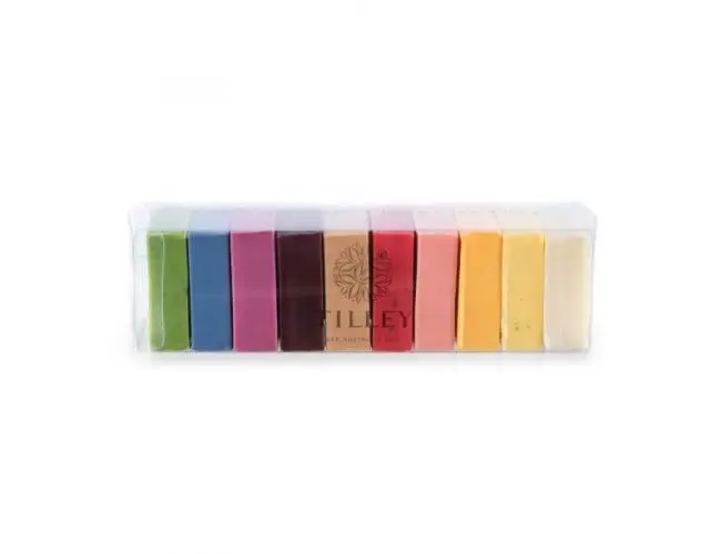 
TILLEY - Rainbow Soap Sets - Gift Soap -10 x 50g - Classic White 