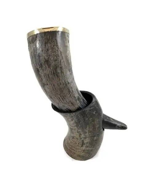 
VIKING VOLUME Capacity Drinking HORN POLISHED Natural Natural Animal Horn,organic Material IN;10122740 Sustainable 12-13 Inches 