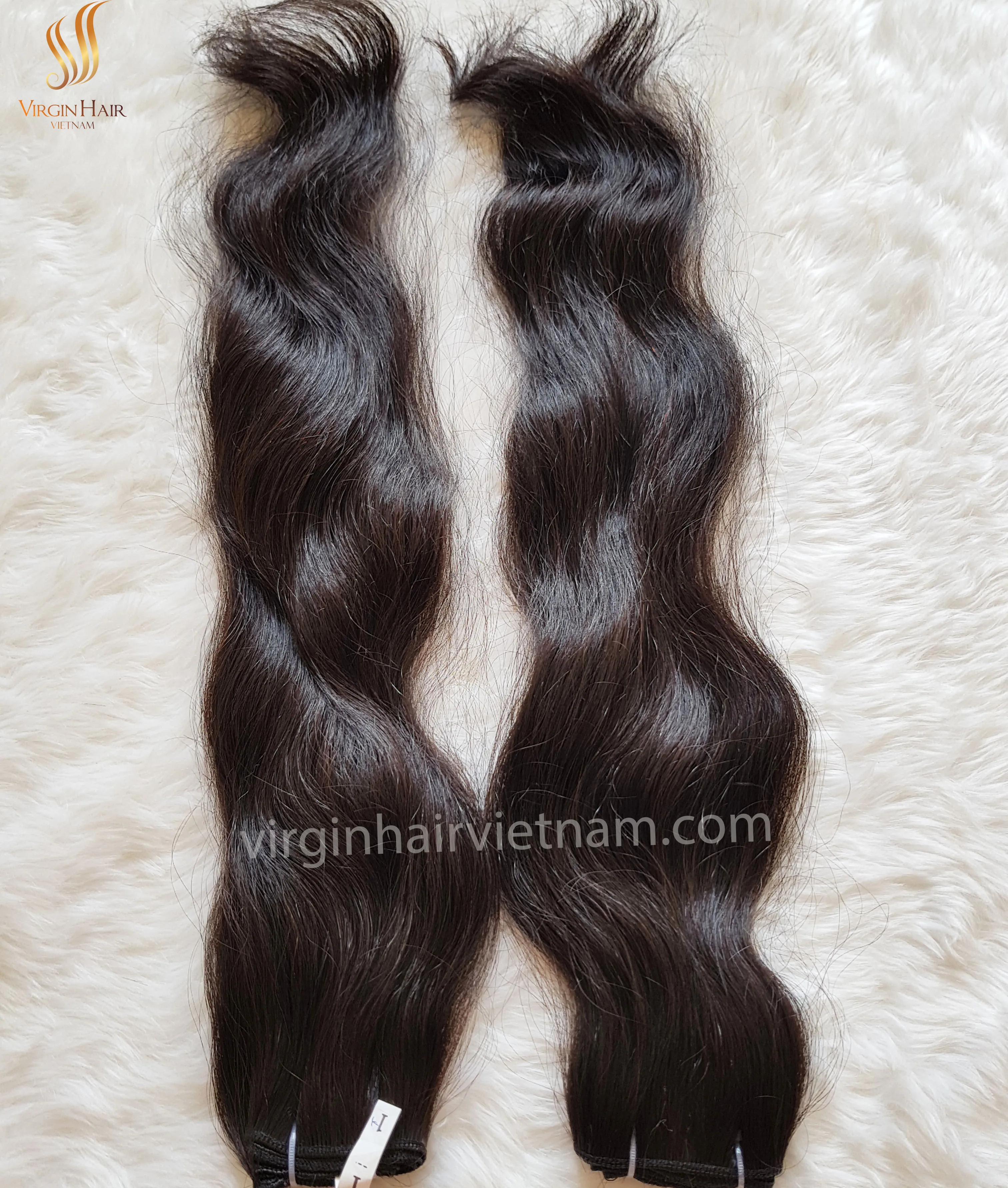 Wholesale Cuticle Aligned Raw Virgin Hair Human Raw Hair Machine Double Weft Natural Wavy Unprocessed From VIRGIN HAIR VIETNAM