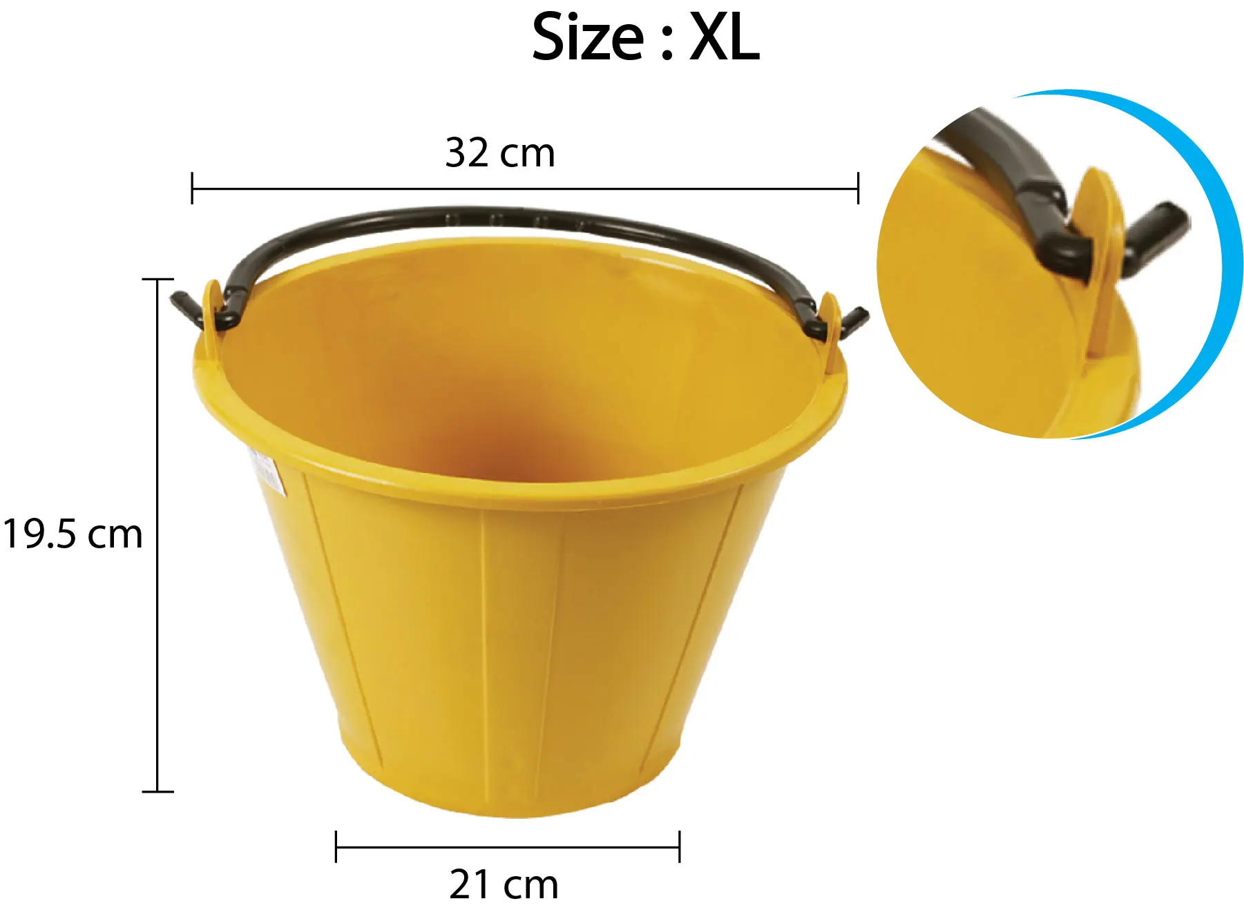  Круглое пластиковое ведро для швабры цемента (M L XL) с ручкой и строительства