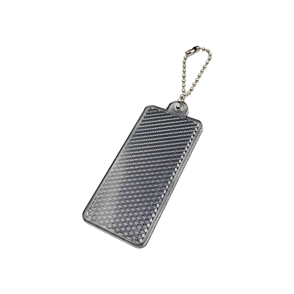 Rectangular keychain safety pendant walking reflectors for children school backpacks