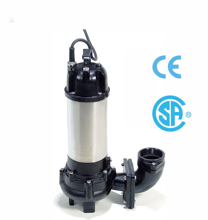 7 1/2HP JK-75-3 Non-Clog Sewage Pump Vortex Impeller