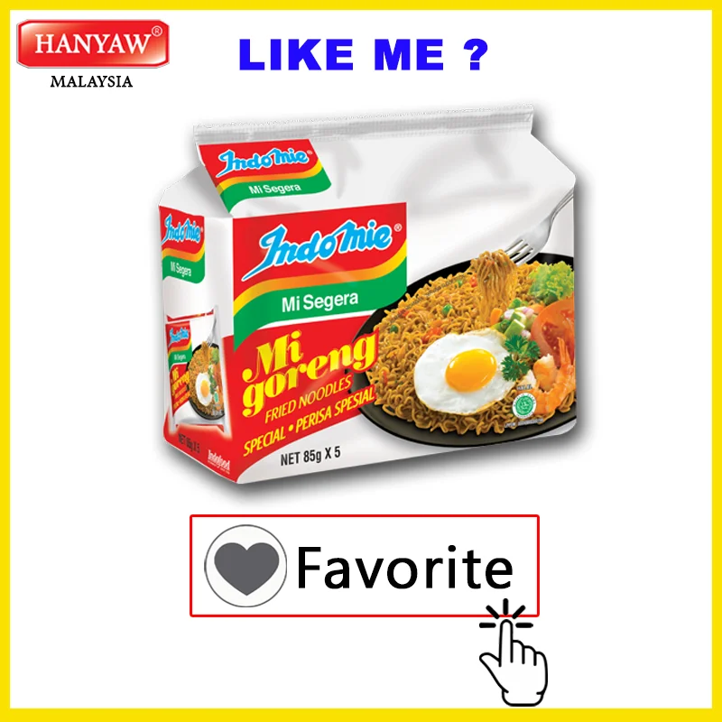 [Малайзия] Быстрая доставка + Halal сертифицированная Лапша для быстрого приготовления Mi горенка (8 шт. X 5 85