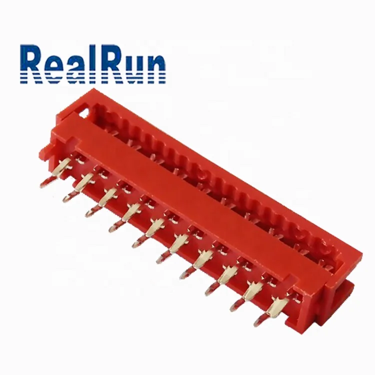 1.27*1.5mm Red IDC 20 pin Female SMT Micro Match Socket Connector
