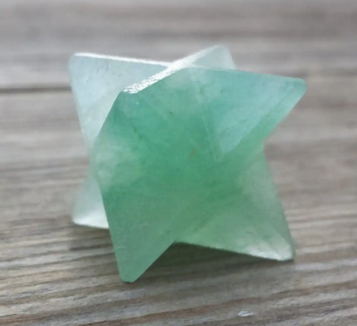 Natural crystal wholesale Gemstones Top selling Green Aventurine  12 pointed Merkaba Star Small size Beautiful super Quality
