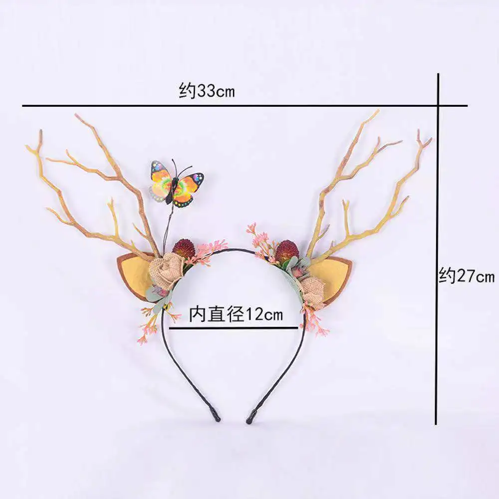 CHA20006 Antler Branch Headdress Christmas Cat ears Butterfly Branch children show cute fairy glow antler headband