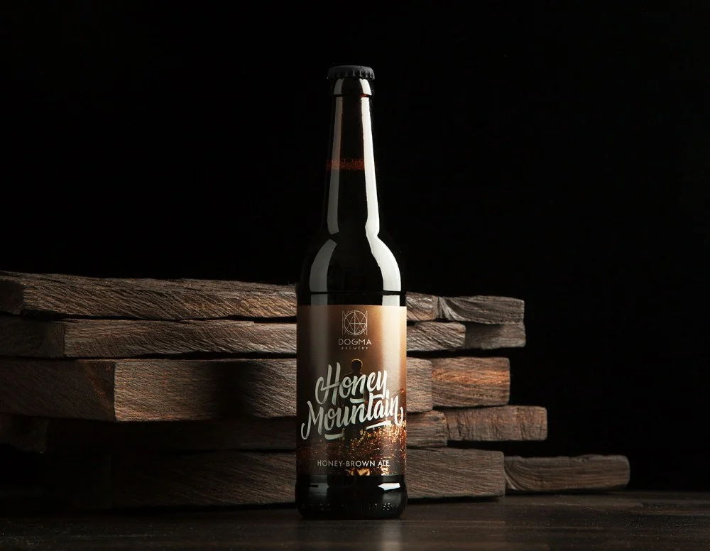 5% Alcohol Vol. Honey Brown Ale Craft Beer