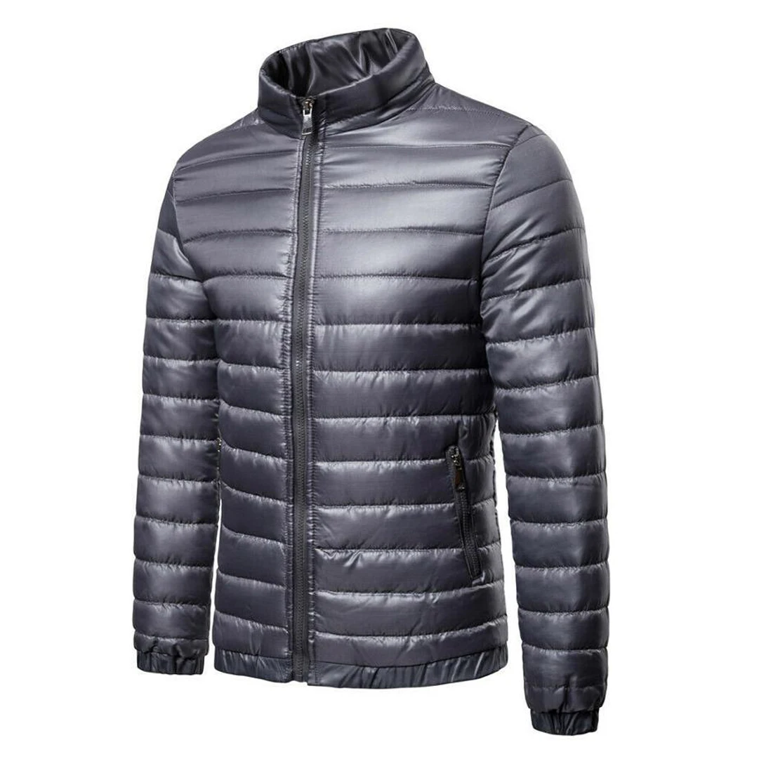 Легкое зимнее Северное пальто рекомендуется для зимнего сезона уличная Сверхлегкая мужская пуховая куртка с воротником-стойкой и подкладкой на заказ